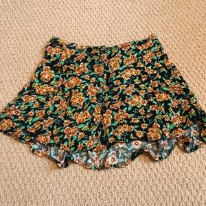 LA Hearts Floral Skater Skirt
